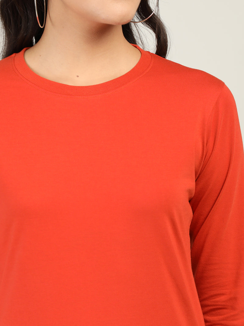 WOMEN COTTON FULL SLEEVE T-SHIRT