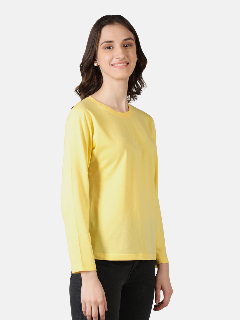 WOMEN COTTON FULL SLEEVE T-SHIRT