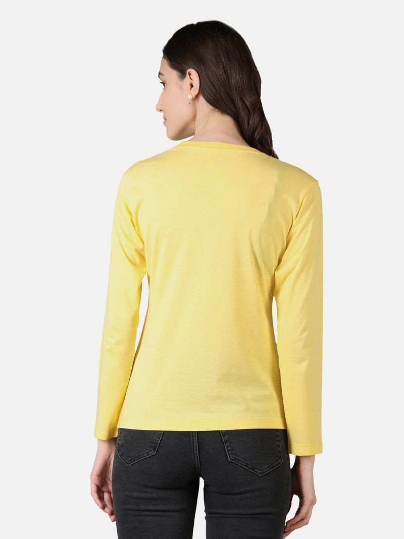 WOMEN COTTON FULL SLEEVE T-SHIRT