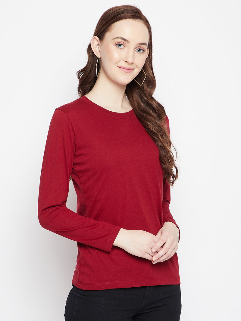 WOMEN COTTON FULL SLEEVE T-SHIRT