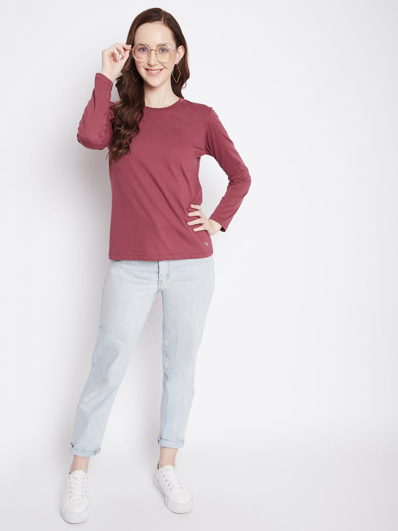 WOMEN COTTON FULL SLEEVE T-SHIRT