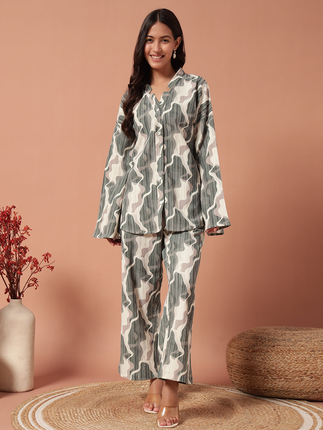 Women Co Ord set - ARMY