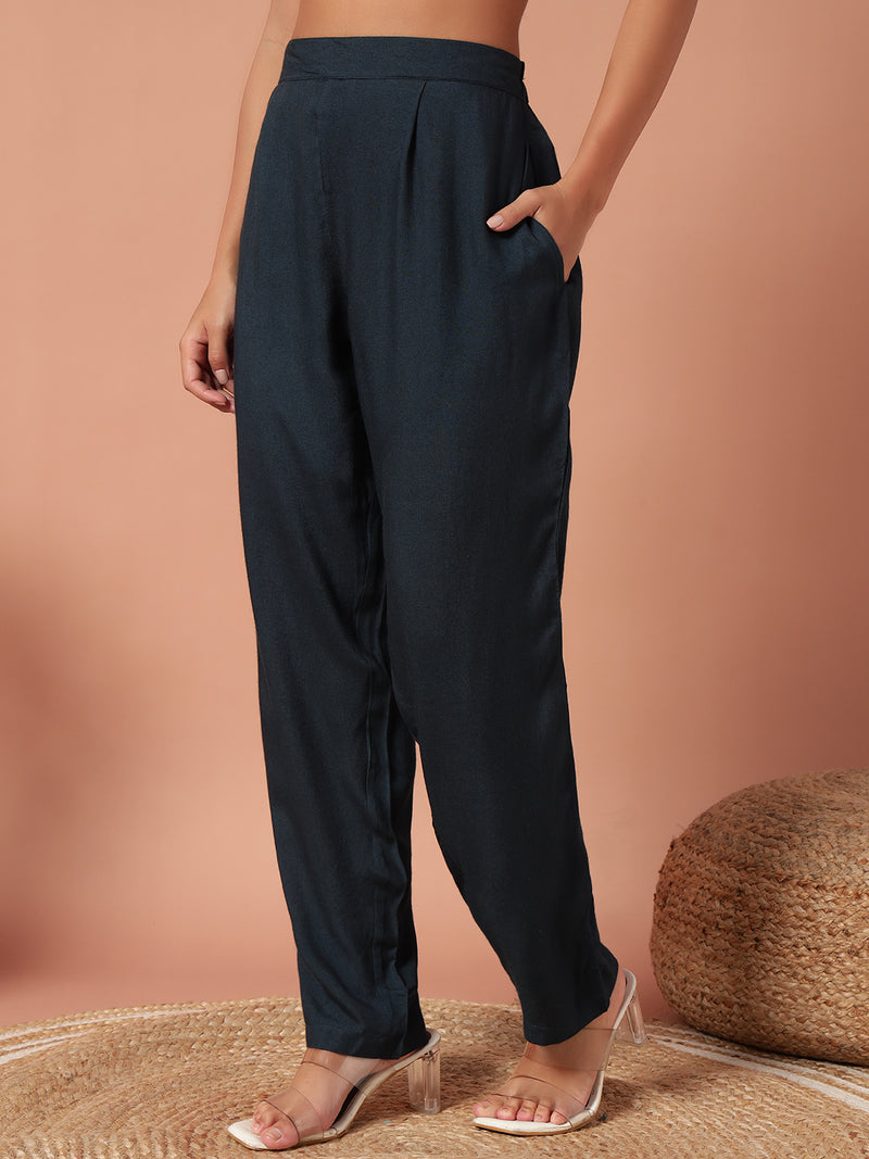 Women Co Ord set - WHITE NAVY