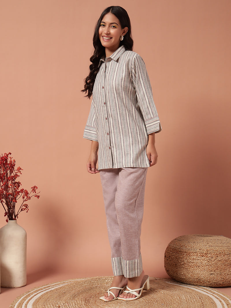 Women Co Ord set - PINK GREY