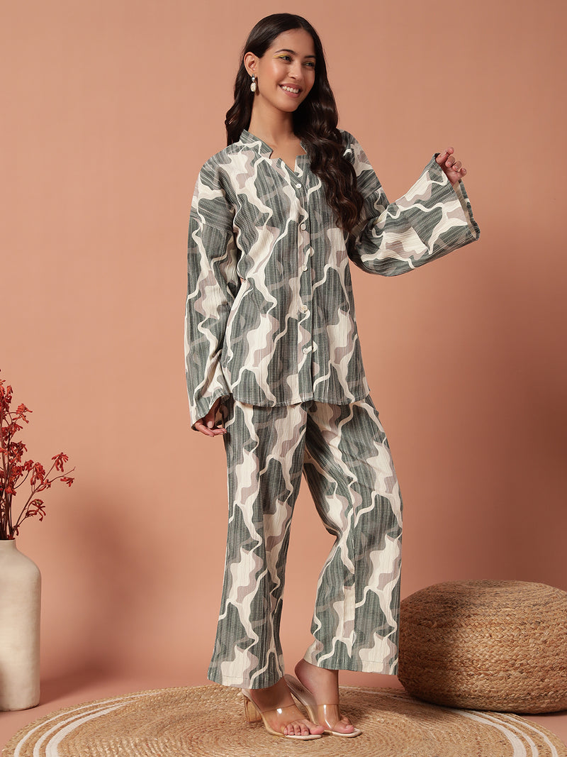 Women Co Ord set - ARMY
