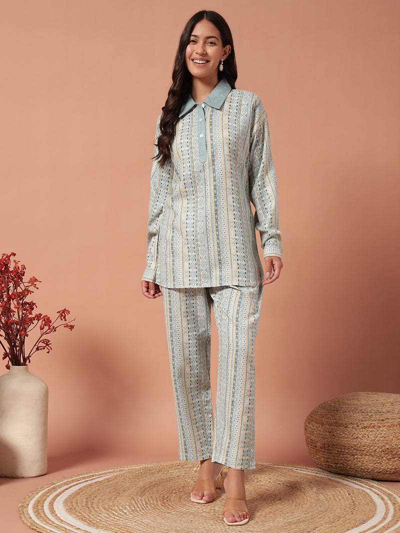 Women Co Ord set - NAVY YELLOW