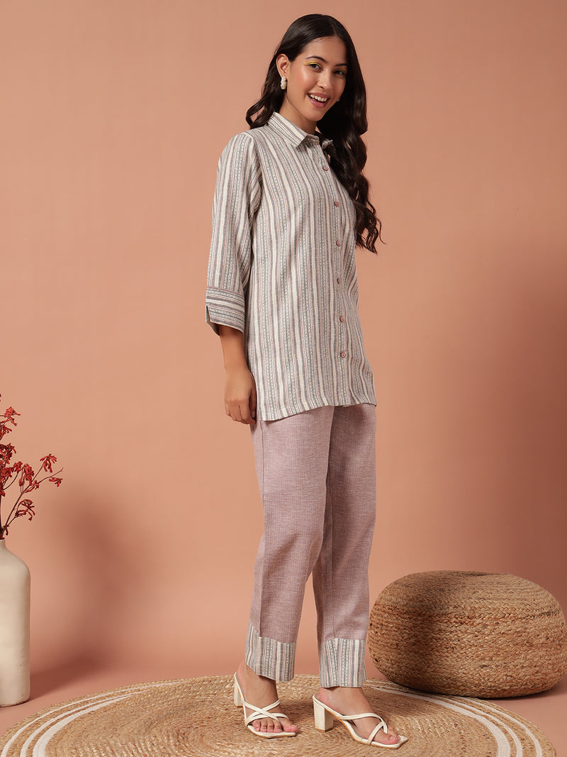 Women Co Ord set - PINK GREY