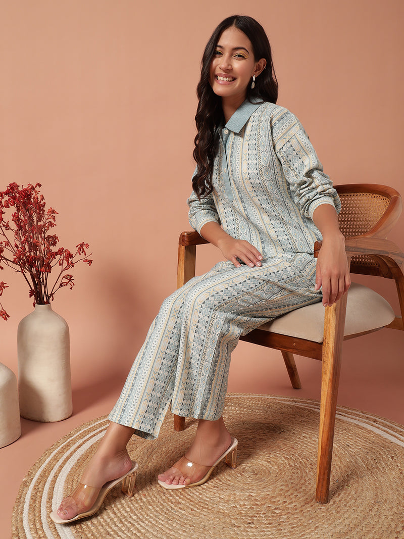 Women Co Ord set - NAVY YELLOW