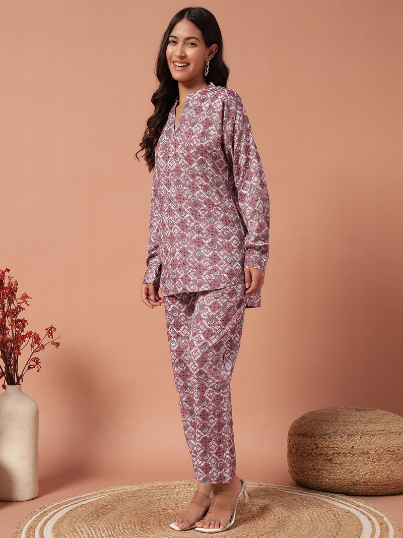 Women Co Ord set - Red Wood
