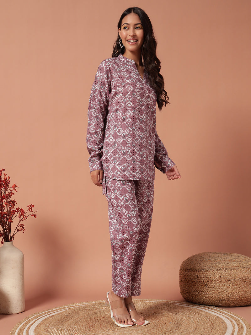 Women Co Ord set - Red Wood