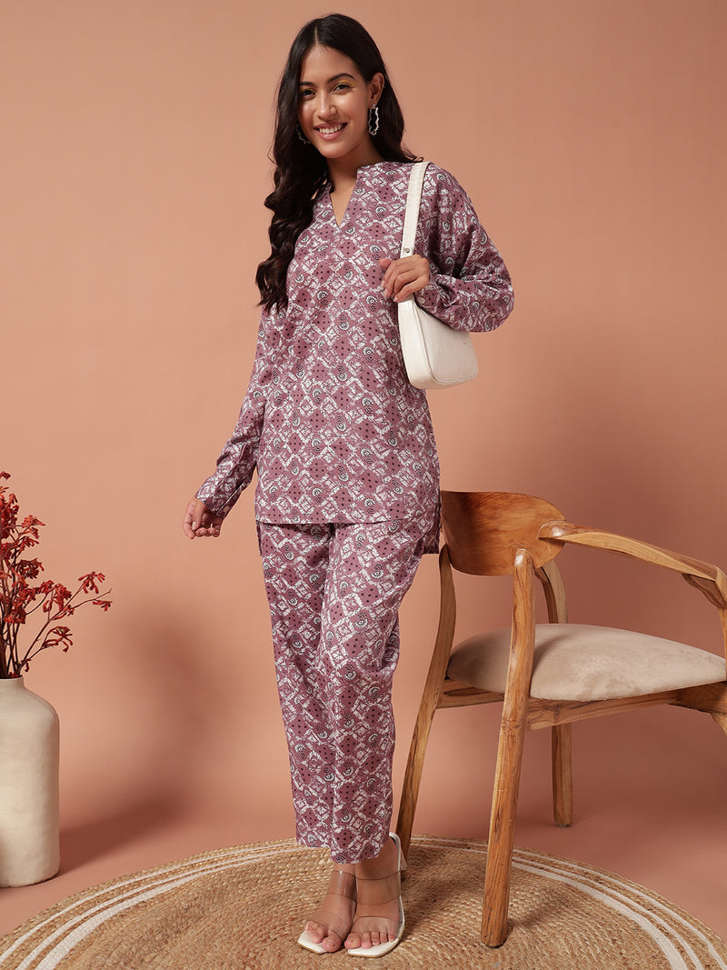 Women Co Ord set - Red Wood