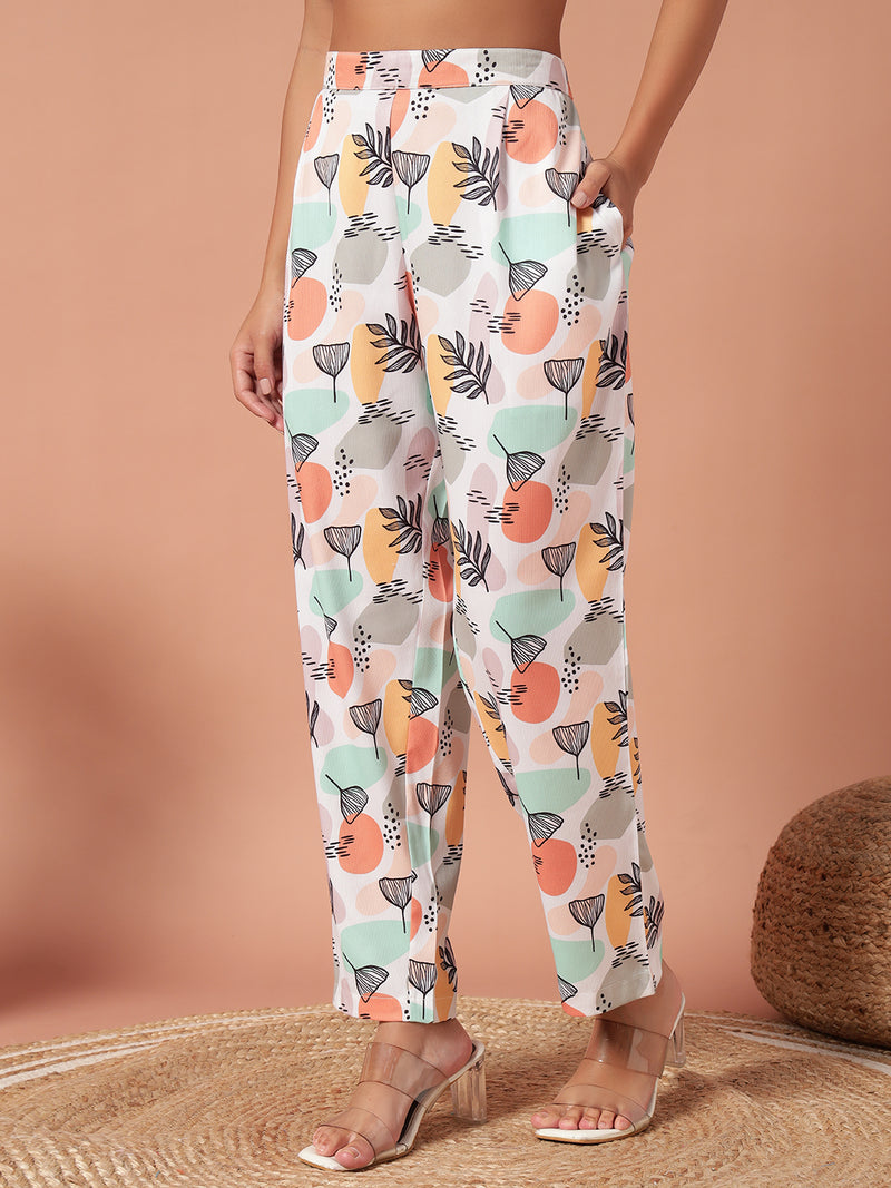 Women Co Ord set - WHITE BLACK