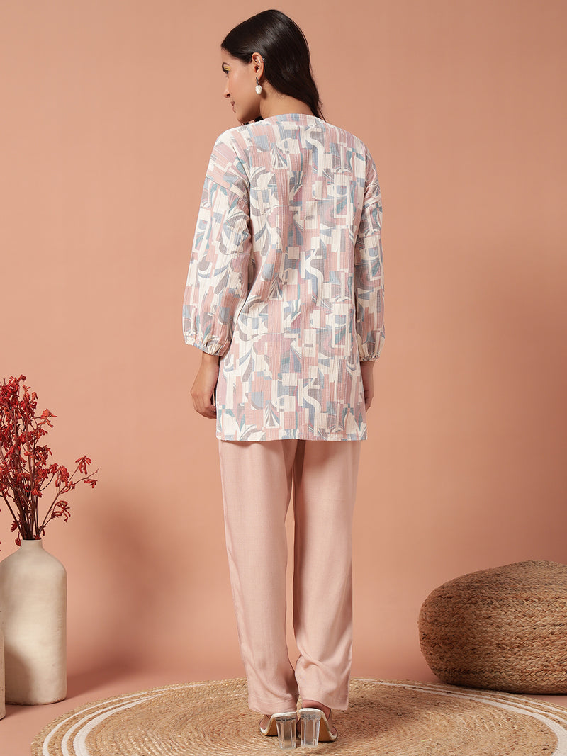 Women Co Ord set - Pastel Pink
