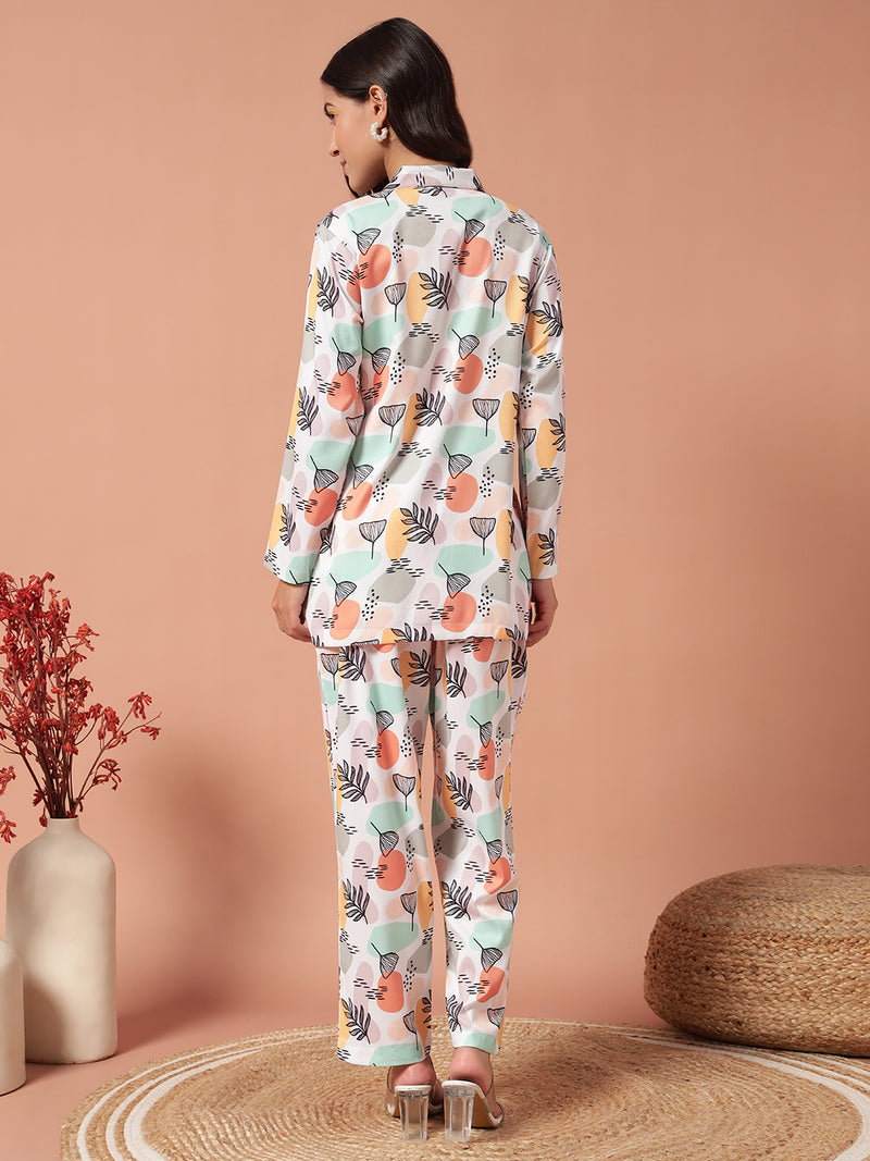 Women Co Ord set - WHITE BLACK
