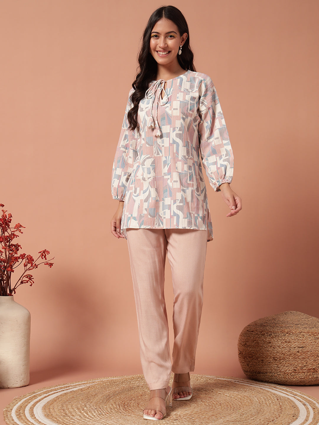 Women Co Ord set - Pastel Pink