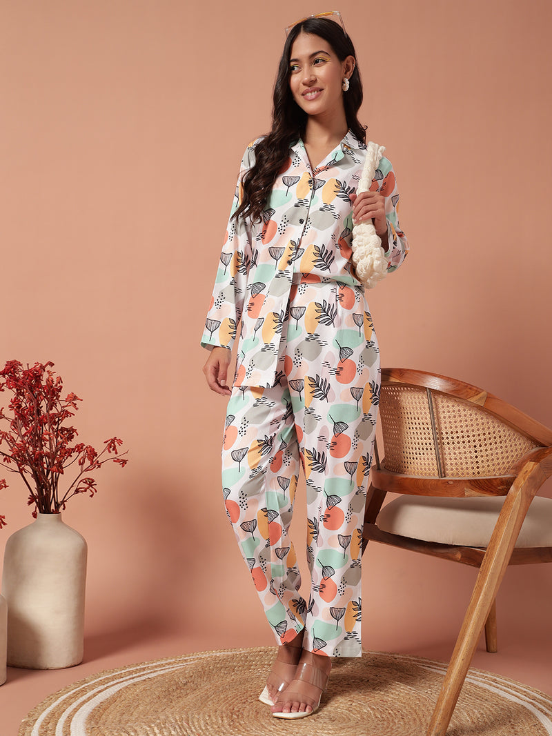 Women Co Ord set - WHITE BLACK