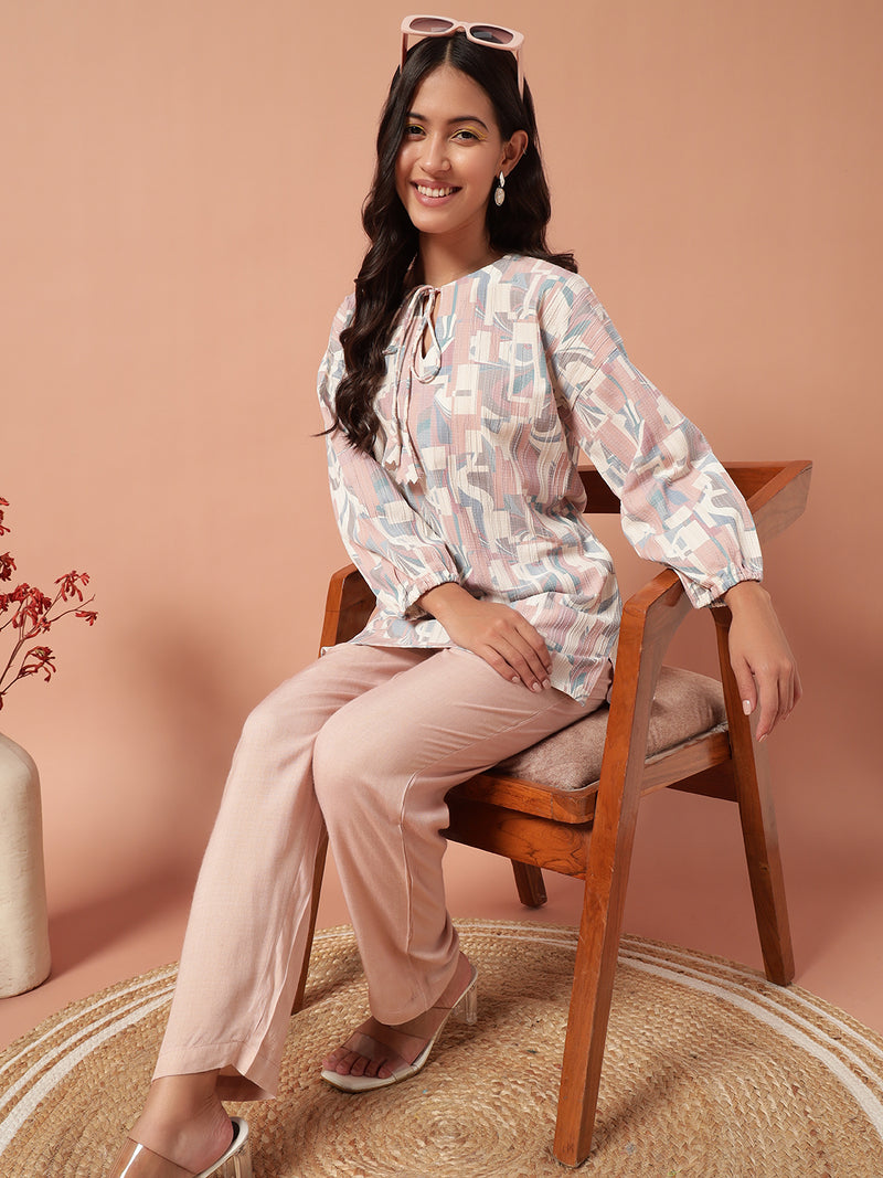 Women Co Ord set - Pastel Pink