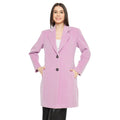 Lavender Notched Lapel Winter Trench Coat