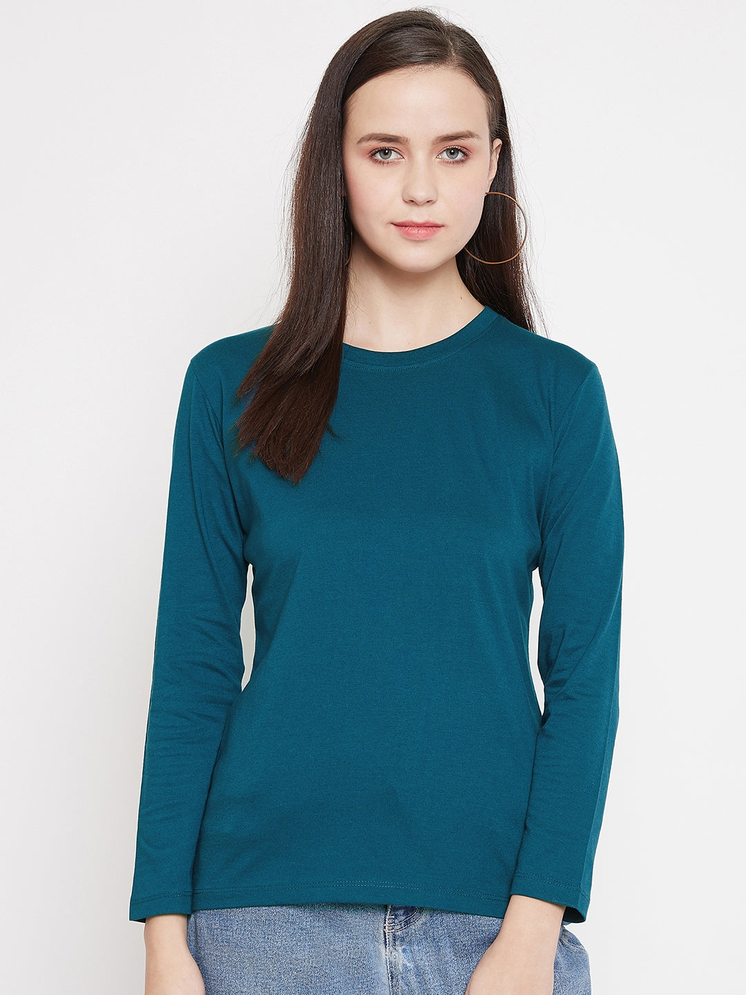 WOMEN COTTON FULL SLEEVE T-SHIRT