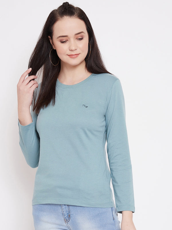 WOMEN COTTON FULL SLEEVE T-SHIRT