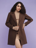 Cigarbrown Longline Winter Trench Coat