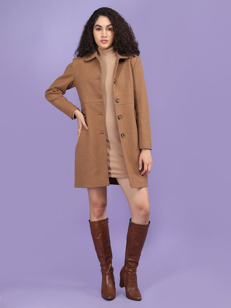Cocoa Brown Long Coat