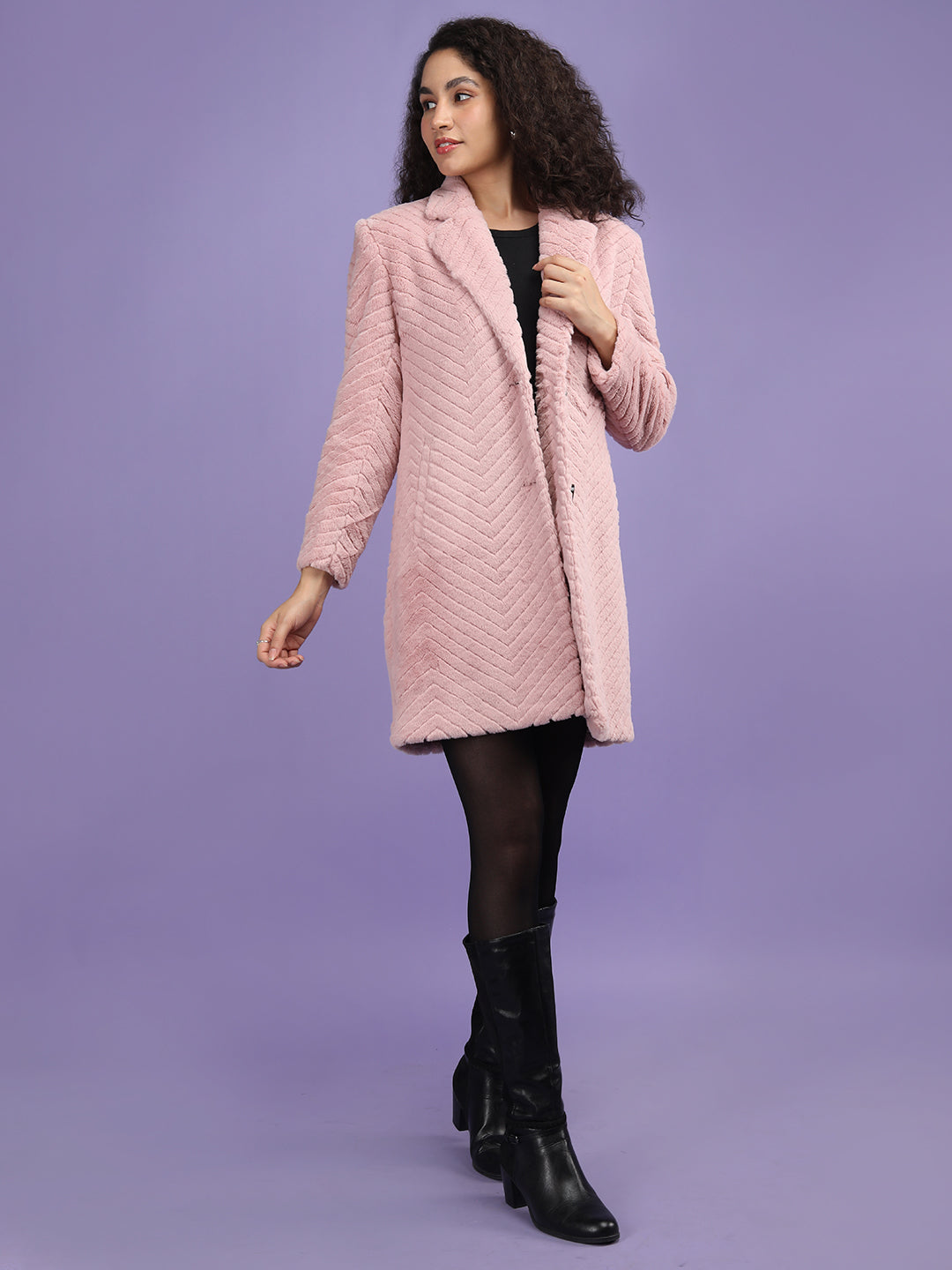 Pastelpink Furr Winter Coat