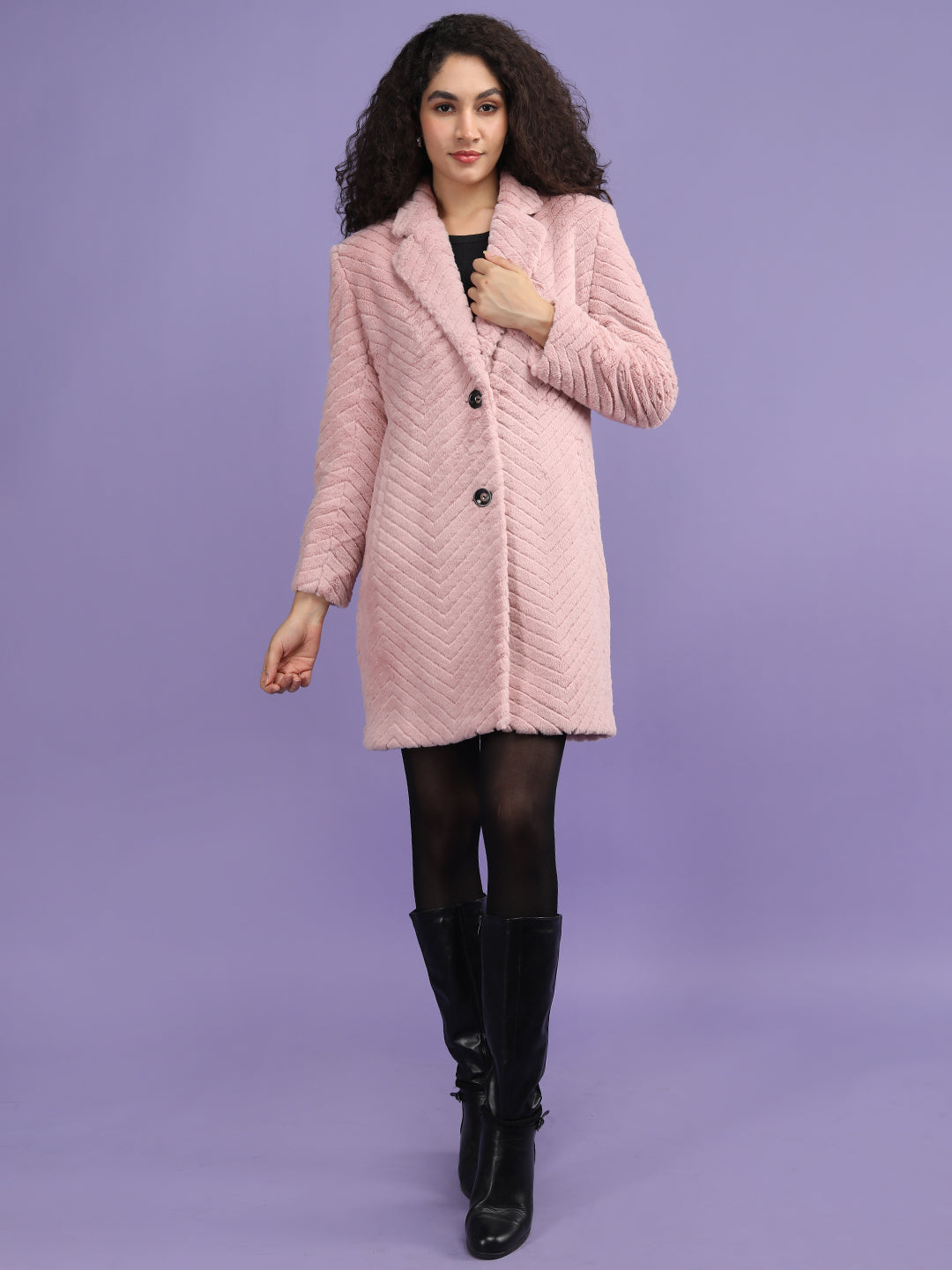 Pastelpink Furr Winter Coat