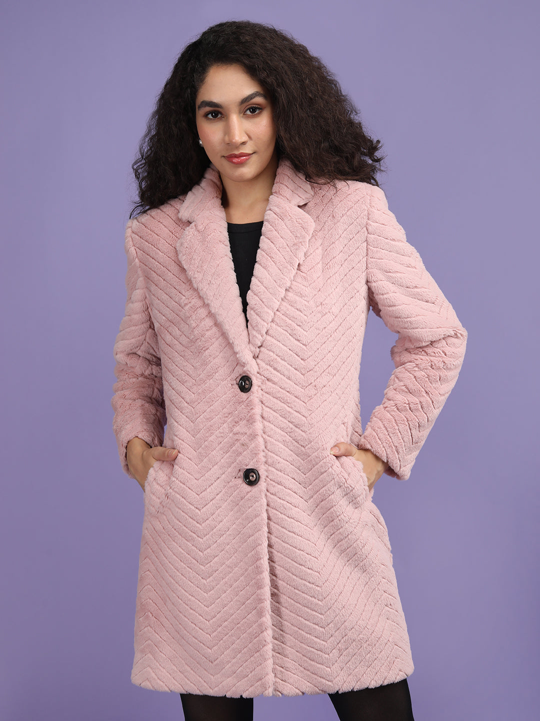 Pastelpink Furr Winter Coat