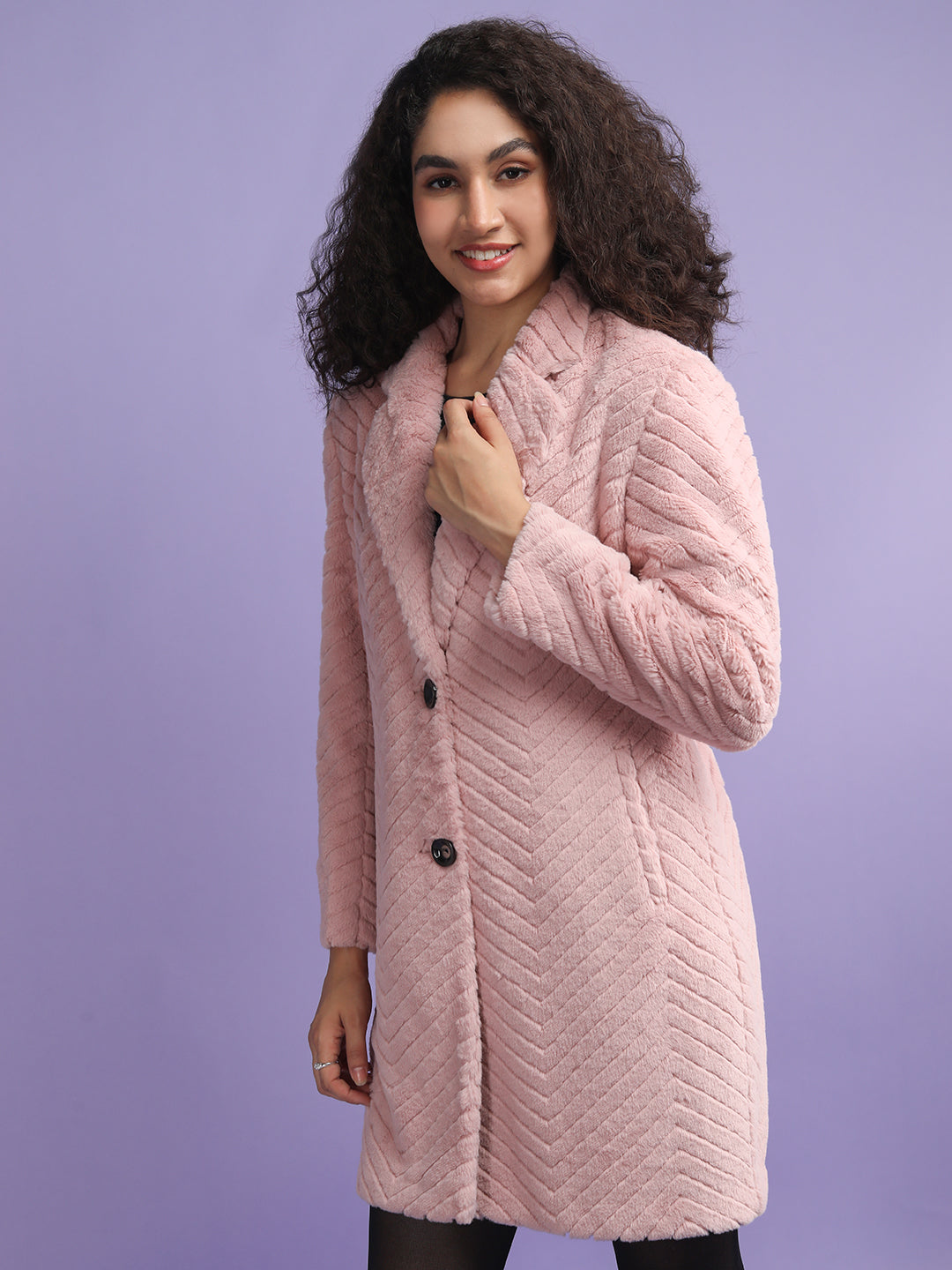 Pastelpink Furr Winter Coat