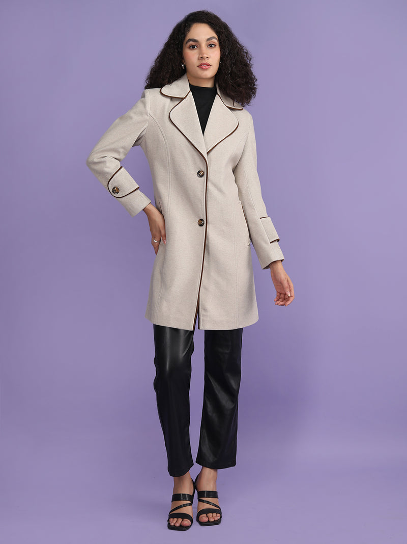 PLAGG Women Winter Stylish Coat - Wheat