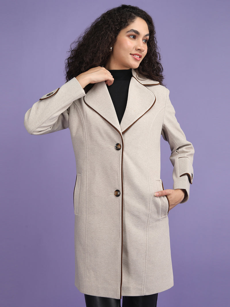 PLAGG Women Winter Stylish Coat - Wheat