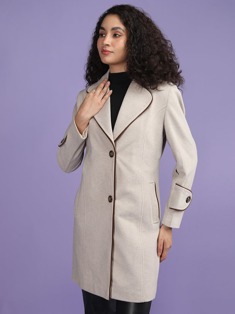 PLAGG Women Winter Stylish Coat - Wheat