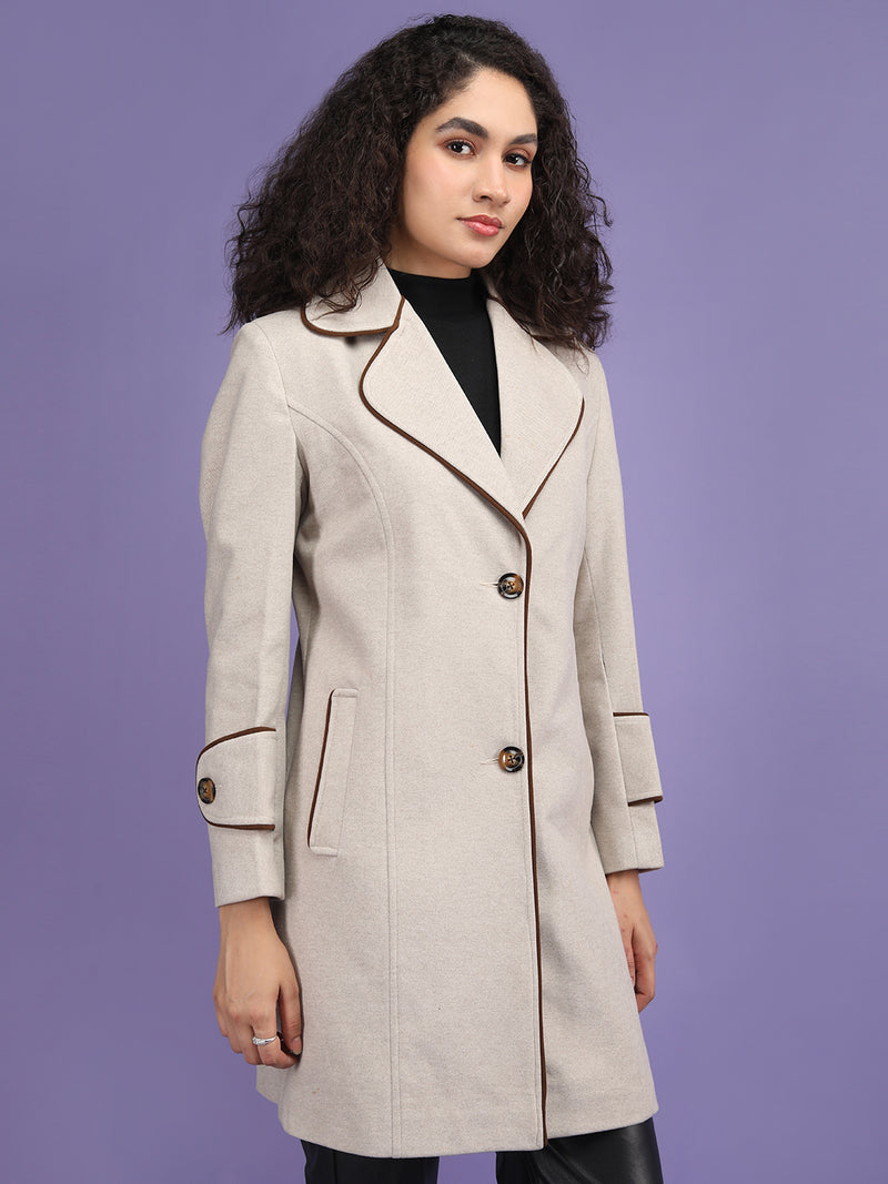 PLAGG Women Winter Stylish Coat - Wheat
