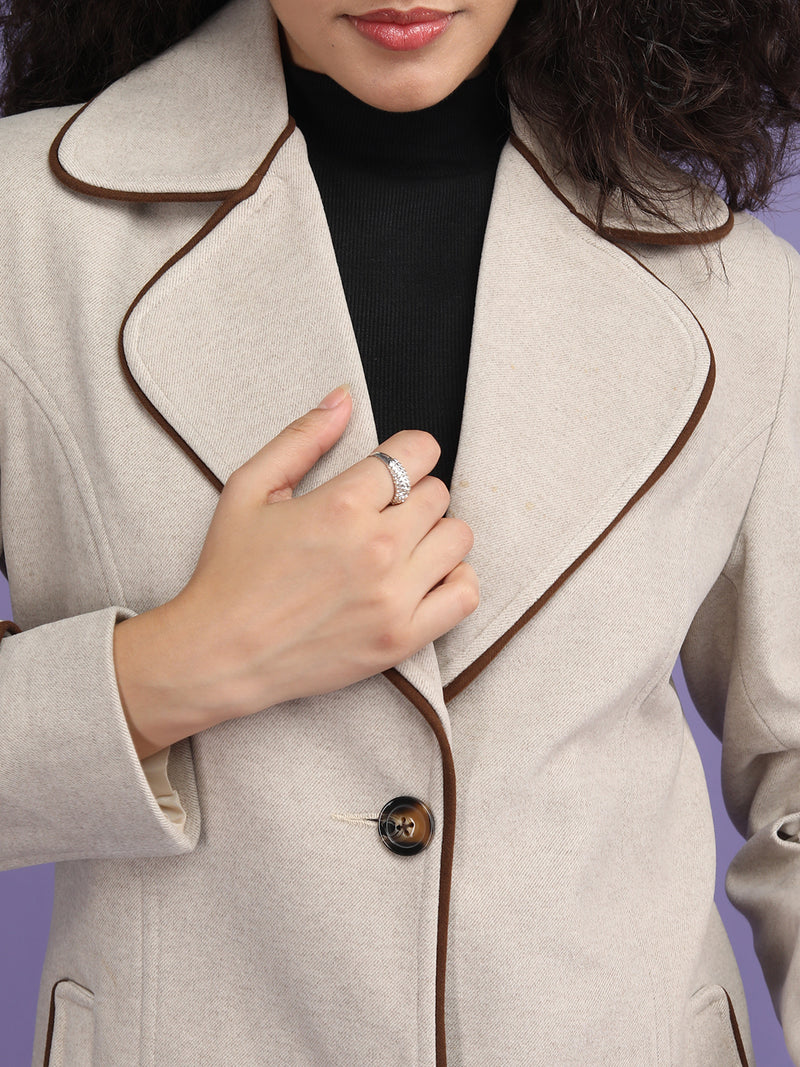 PLAGG Women Winter Stylish Coat - Wheat