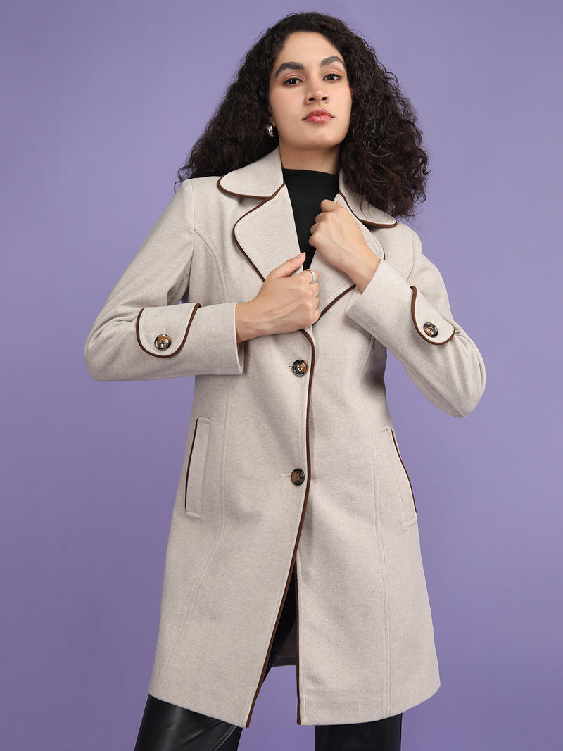 PLAGG Women Winter Stylish Coat - Wheat