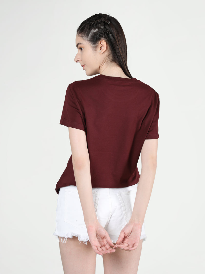 Women Cotton Half Sleeve Loose Fit T-Shirt