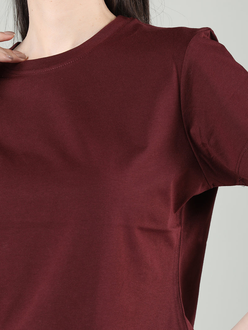 Women Cotton Half Sleeve Loose Fit T-Shirt