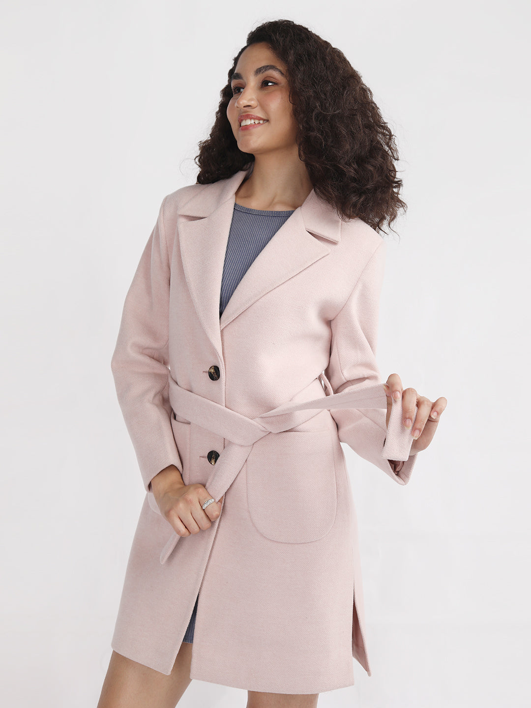 PLAGG Women Winter Stylish Coat - Peach