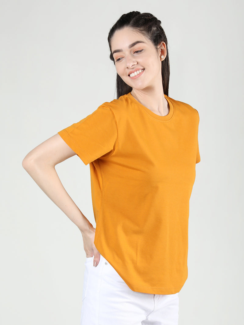 Women Cotton Half Sleeve Loose Fit T-Shirt