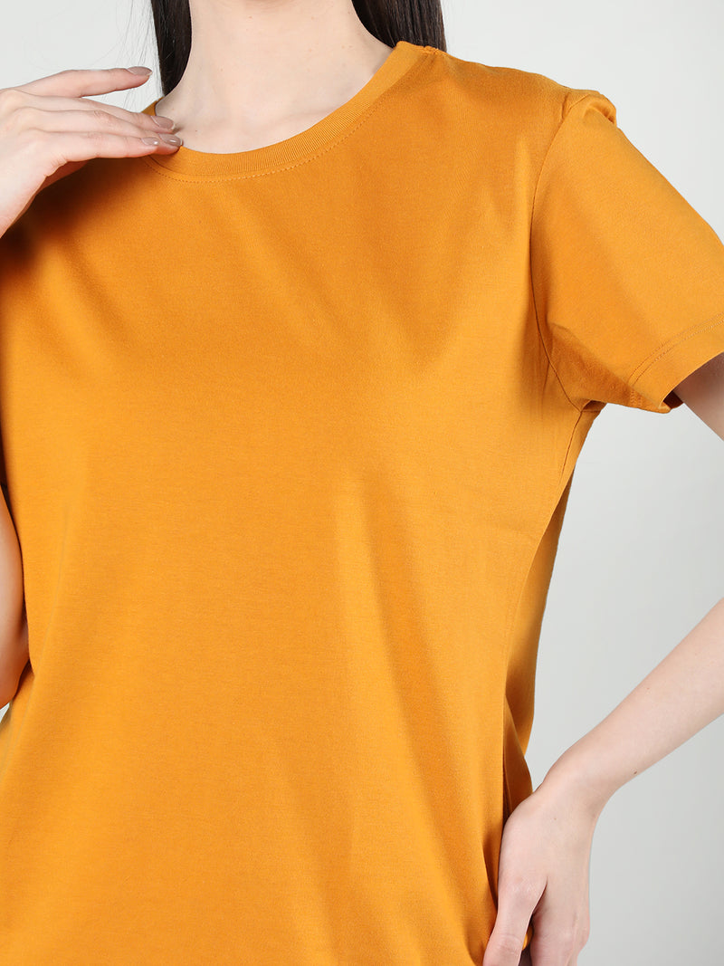 Women Cotton Half Sleeve Loose Fit T-Shirt