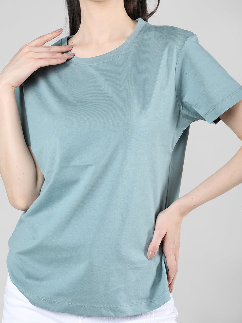 Women Cotton Half Sleeve Loose Fit T-Shirt