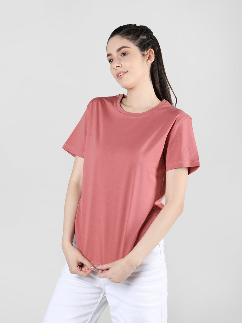 Women Cotton Half Sleeve Loose Fit T-Shirt