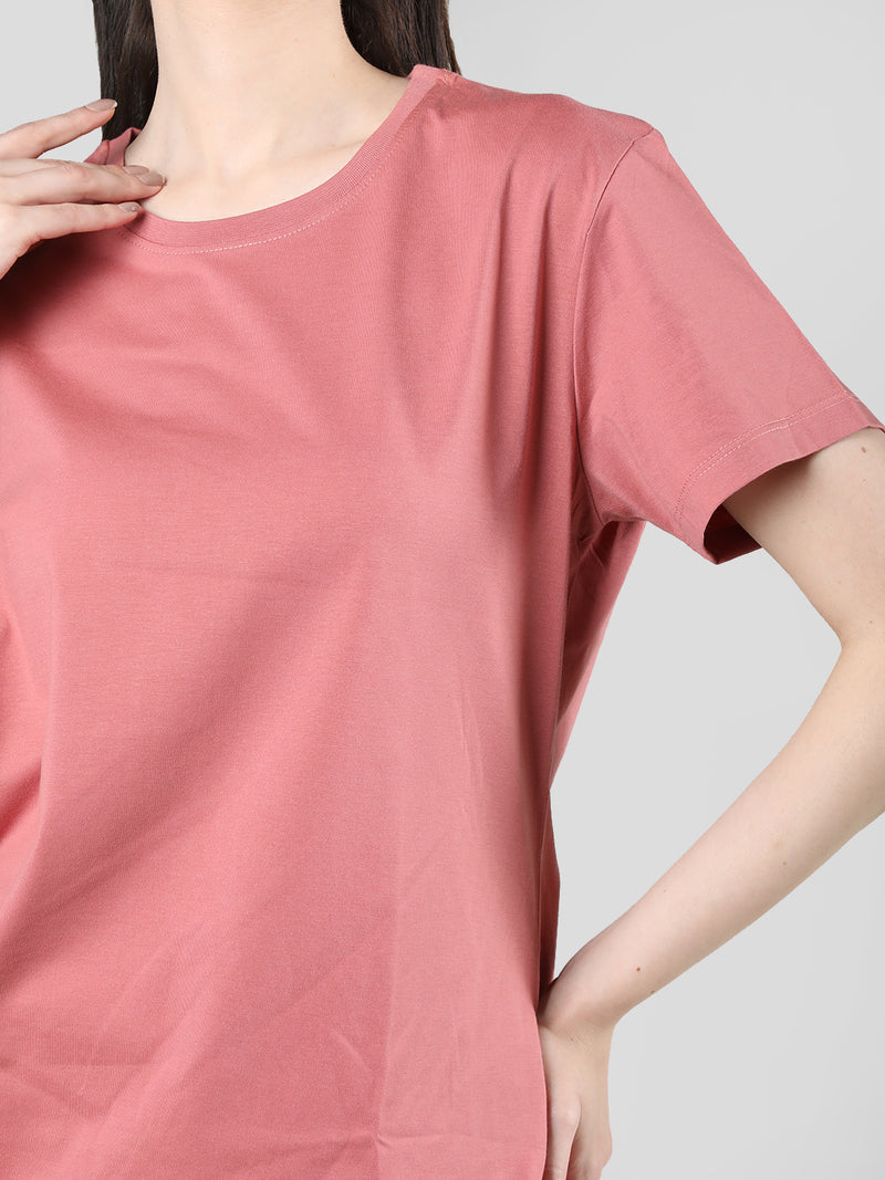 Women Cotton Half Sleeve Loose Fit T-Shirt
