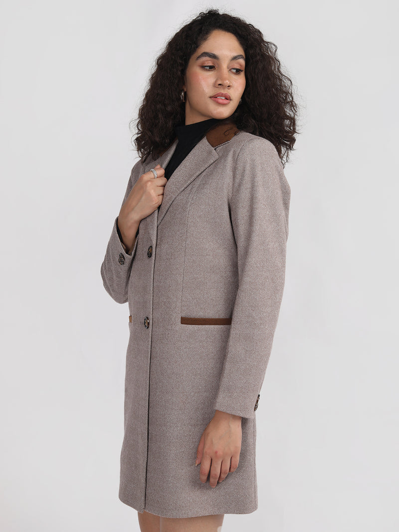 Almond White Winter Coat