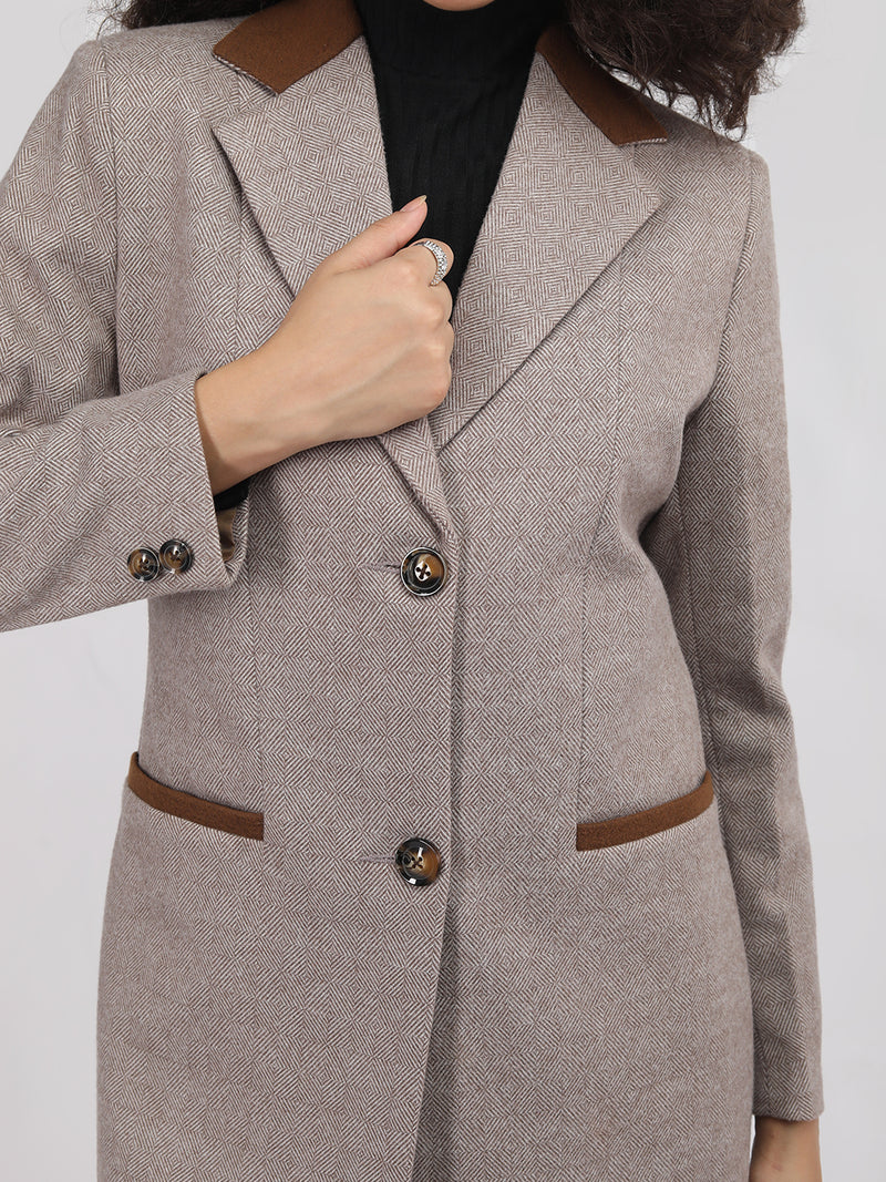 Almond White Winter Coat