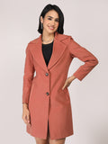 Brown Rust Longline Winter Trench Coat
