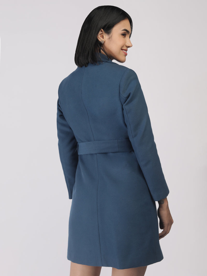 Airforce Longline Belted Winter Trench Coat
