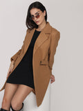 Khaki Belted Premium Woolen Overcoat