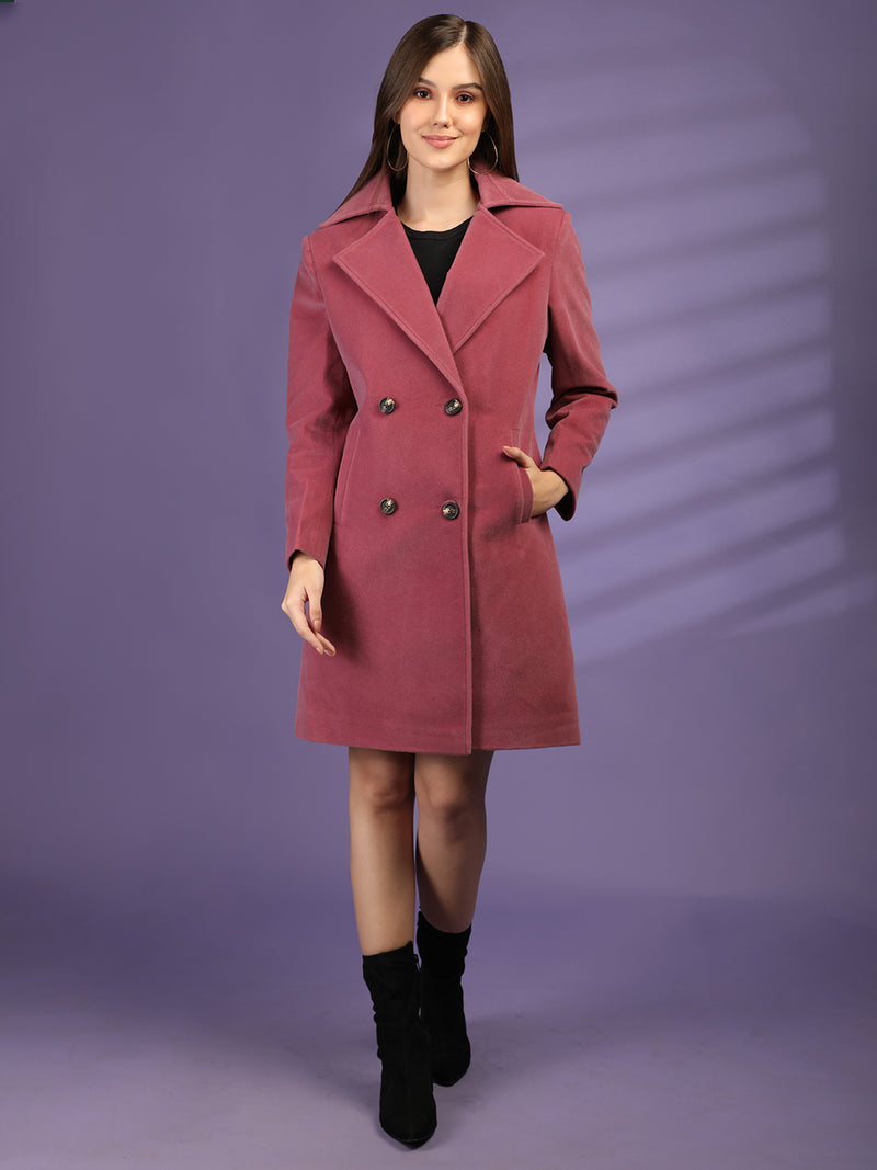 Flamingo Longline Doublebreasted Winter Trench Coat